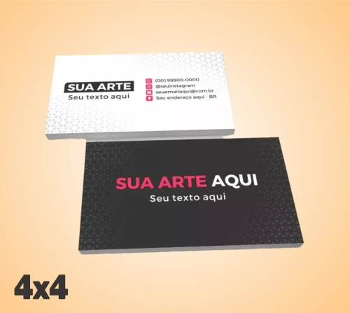 Cartão de Visita - UV Total Frente e Verso