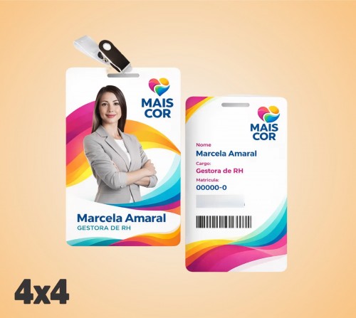 Crachá Frente e Verso com jacaré