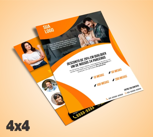 Panfleto Couche 80g - Frente e Verso